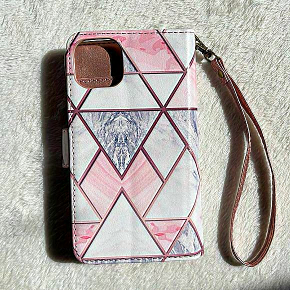 Wallet Case for iPhone 11” [9 Card Slots]‎ Credit Holder Magnetic & Lanyard